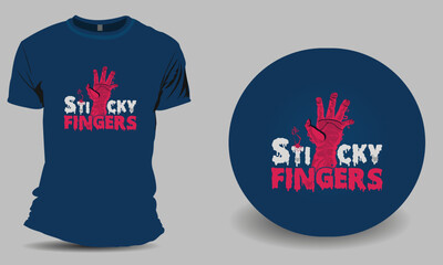 Sticky Fingers Premium T shirt design for halloween