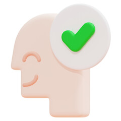 approved 3d render icon illustration