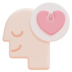in love 3d render icon illustration