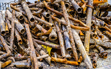 old rusty tubes