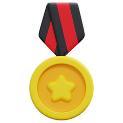 medal 3d render icon illustration