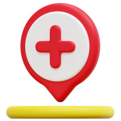 Obraz premium hospital 3d render icon illustration