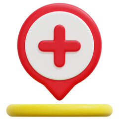 Obraz premium hospital 3d render icon illustration