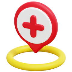Obraz premium hospital 3d render icon illustration