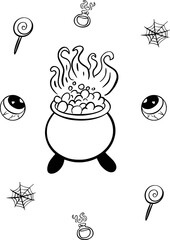 Set Of Halloween Graphics