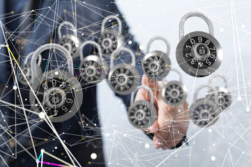 security data code digital in hand