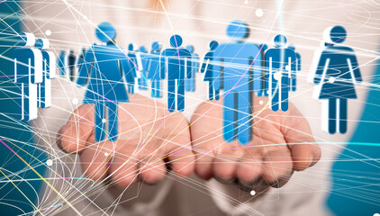 conference Digital Network and data concept 3d