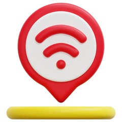 wifi 3d render icon illustration
