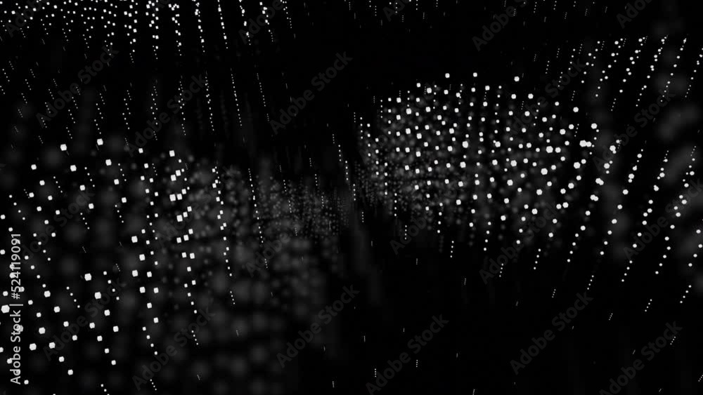 Poster green and gray glitter. design.a bright abstraction in which small stars in animation fly in differe
