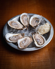 oysters on a plate