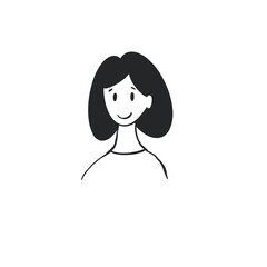 girl with black hair, sketch girl 