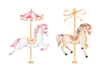 Carousel horse.Merry go round © Victoria