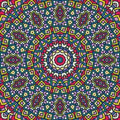 Abstract festive colorful floral vector ethnic tribal pattern and Doodle vintage Violet lace Doodle Ethnic Festive Abstract Vector Pattern