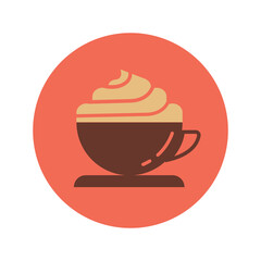 Cappuccino icon. Flat vector design. Can be used for web and mobile.