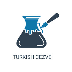 Turkish cezve icon. Flat style. Can be used for web and mobile.