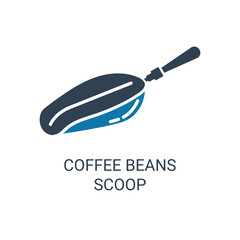 Coffee bean scoop icon. Flat style. Can be used for web and mobile.