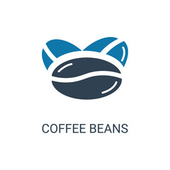 Coffee beans icon. Flat style. Can be used for web and mobile.