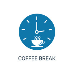 Coffee break icon. Flat style. Can be used for web and mobile.