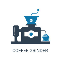 Coffee Grinder icon. Flat style. Can be used for web and mobile.