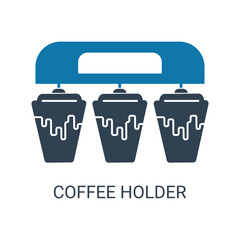 Coffee holder icon. Flat style. Can be used for web and mobile.