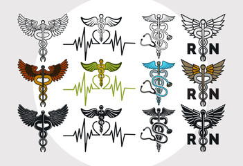 Caduceus Symbol SVG Bundle, Caduceus Svg, Pharmacy Symbol Svg, Wings Svg, Medical Symbol Svg, Nurse Svg,
Star Of Life Svg, RN Nurse Svg,
