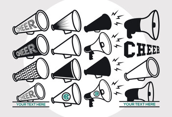 Cheer Megaphone SVG Bundle, Cheers Svg, Megaphone Svg, Cheer Cone Svg, Cheerleader Svg, Cheer Squad Svg,
Cheering Svg, Cheerlife Svg, Cheerleading Cheer Svg, Cheer Monogram Svg,