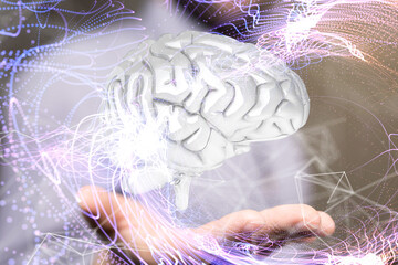 medical on hospital background, medical technology network concept