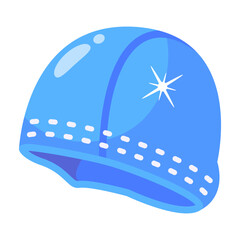A swim cap flat editable icon design 