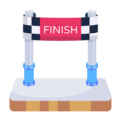 Fototapeta premium Trendy flat icon of end line 