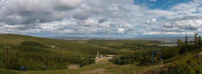 Kola nuclear power plant with a nuclear reactor.  located in the city of Polar Dawns on the Kola...
