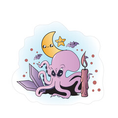 Creepy Kawaii Vector illustraion 