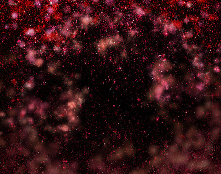 reflections of red lights on a black background-