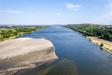 The Vistula River in Poland. - obrazy, fototapety, plakaty