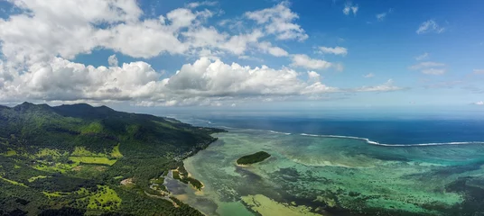 Photo sur Plexiglas Le Morne, Maurice Mauritius panorama from Le Morne Mountain, Mauritius