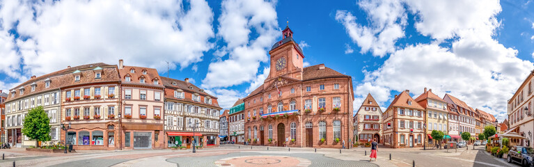 Fototapeta na wymiar Rathaus, Altstadt, Wissembourg, Elsass, Frankreich 