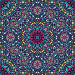 Abstract festive colorful floral vector ethnic tribal pattern and Doodle vintage Violet lace Doodle Ethnic Festive Abstract Vector Pattern