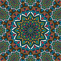 Abstract festive colorful floral vector ethnic tribal pattern and Doodle vintage Violet lace Doodle Ethnic Festive Abstract Vector Pattern