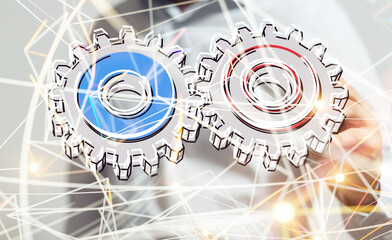 gear Technology setting concept background.