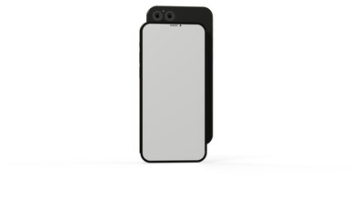 Naklejka premium Modern frameless smartphone Mock up