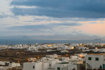 Town of T&iacute;as at dusk