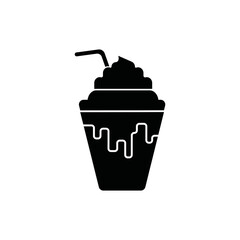 Frappe icon. Black filled style. Can be used for web and mobile.