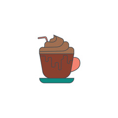 Cappuccino vector icon. linear style. Can be used for web and mobile.