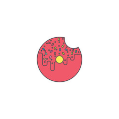 Donut icon. linear style. Can be used for web and mobile.