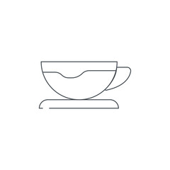 Tea cup vector icon. Line style style. Can be used for web and mobile.