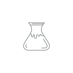 Chemical test tube vector icon. Flask Line style style symbol. Can be used for web and mobile.
