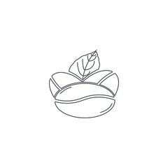 Coffee beans vector icon. Line style style. Can be used for web and mobile.