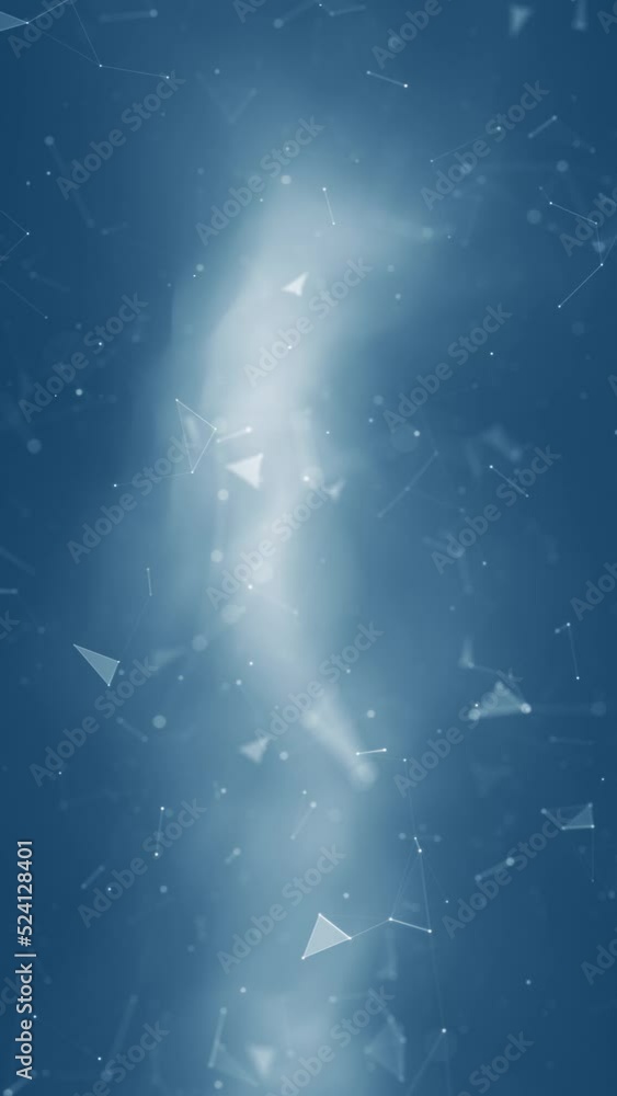 Poster Digital technology lines flickering looping vertical video animation copy space background.