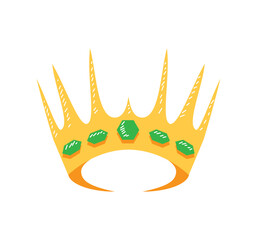 gold crown with gems