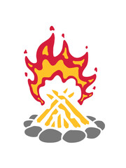 Steine Lagerfeuer Camping Feuer 