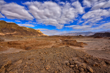Holy Land of Israel. The Timna Valley. The copper mining of the King Solomon.